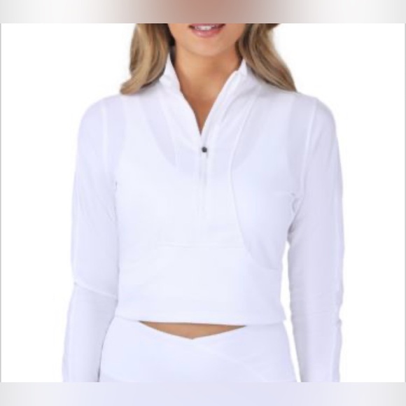 90 Degree by Reflex Missy Mockneck Crop Top MEDIUM - Picture 1 of 11